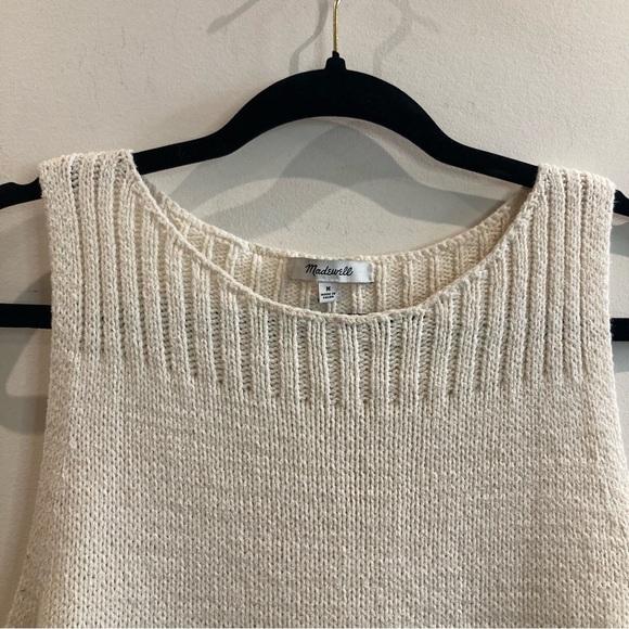 MADEWELL Sz M Sunsetter  A-Line Small Slit At Hem Sleeveless Tank Top Knit - Picture 5 of 9